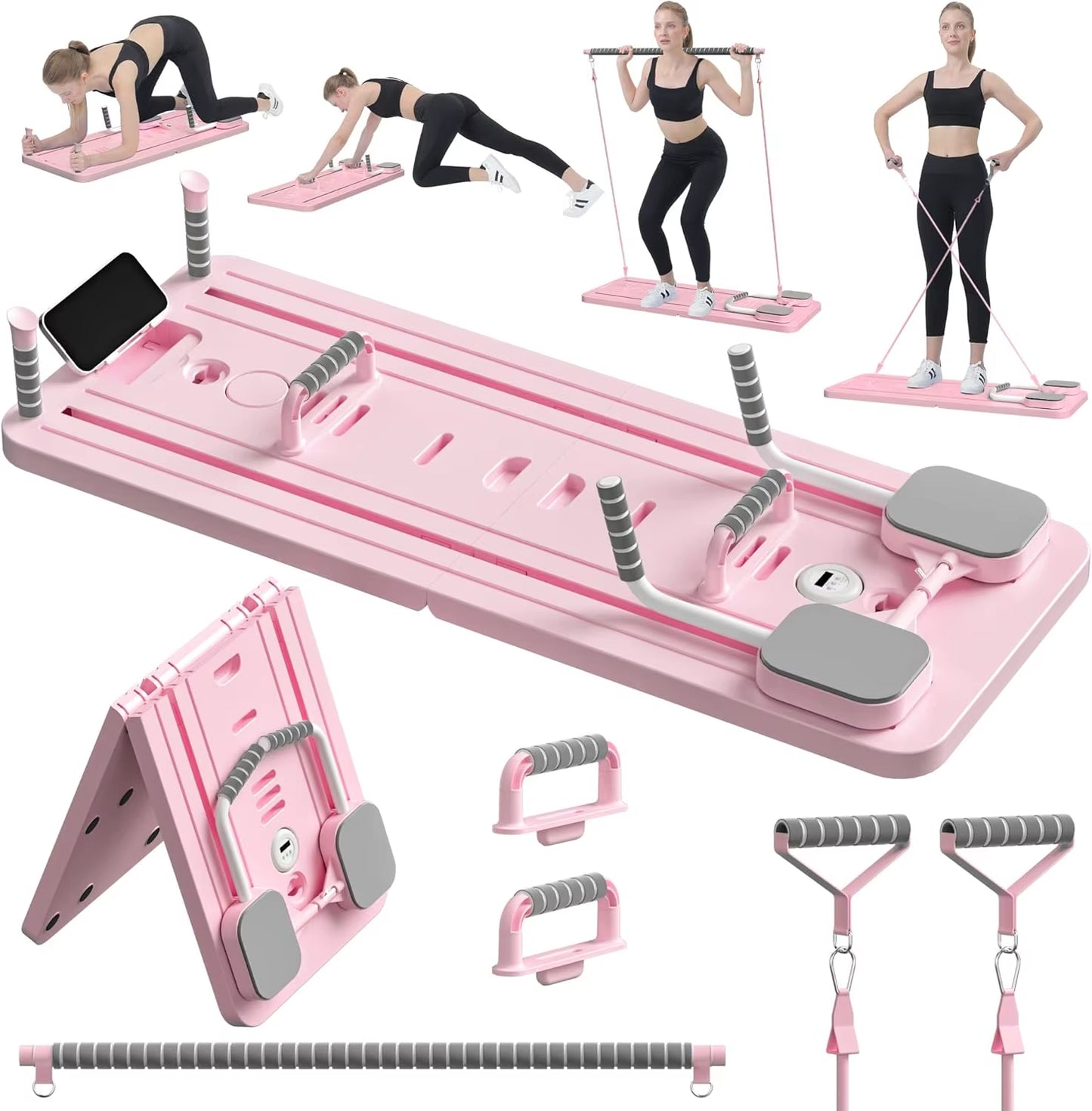 Foldable 4-in-1 Ultimate Pilates Reformer Board