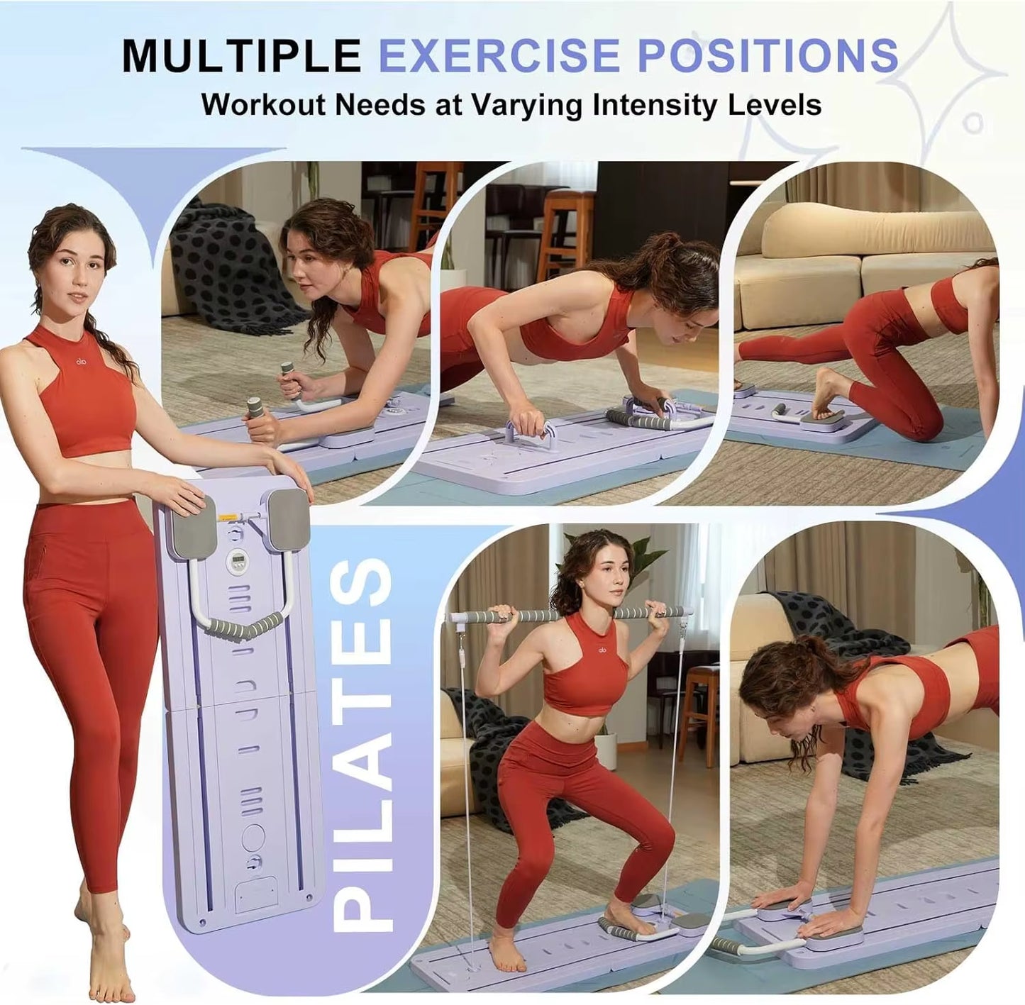 Foldable 4-in-1 Ultimate Pilates Reformer Board