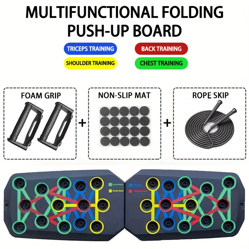 Transform Your Workout with the Portable Multifunctional Push-Up Board Set - Ideal for Strength Training and Body Sculpting