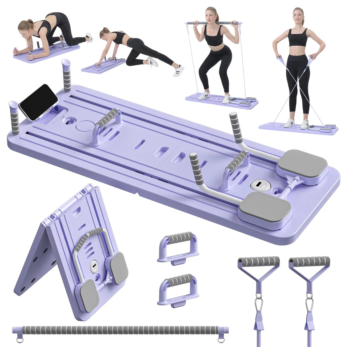 Foldable 4-in-1 Ultimate Pilates Reformer Board