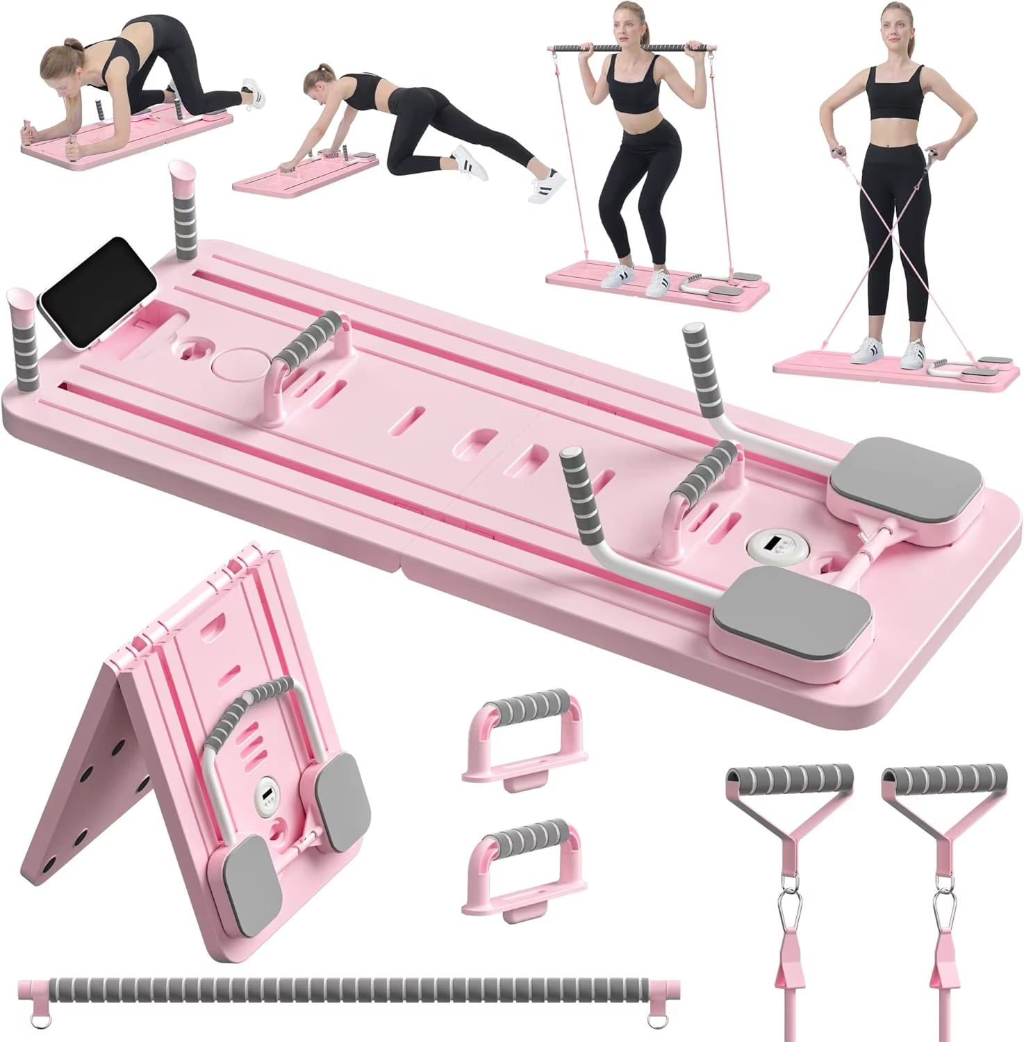 Foldable 4-in-1 Ultimate Pilates Reformer Board