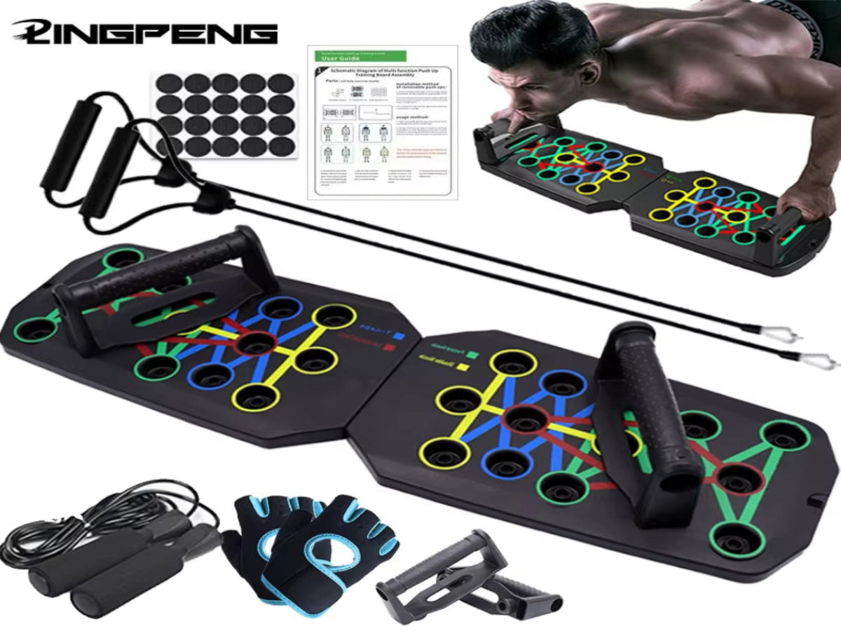 Transform Your Workout with the Portable Multifunctional Push-Up Board Set - Ideal for Strength Training and Body Sculpting