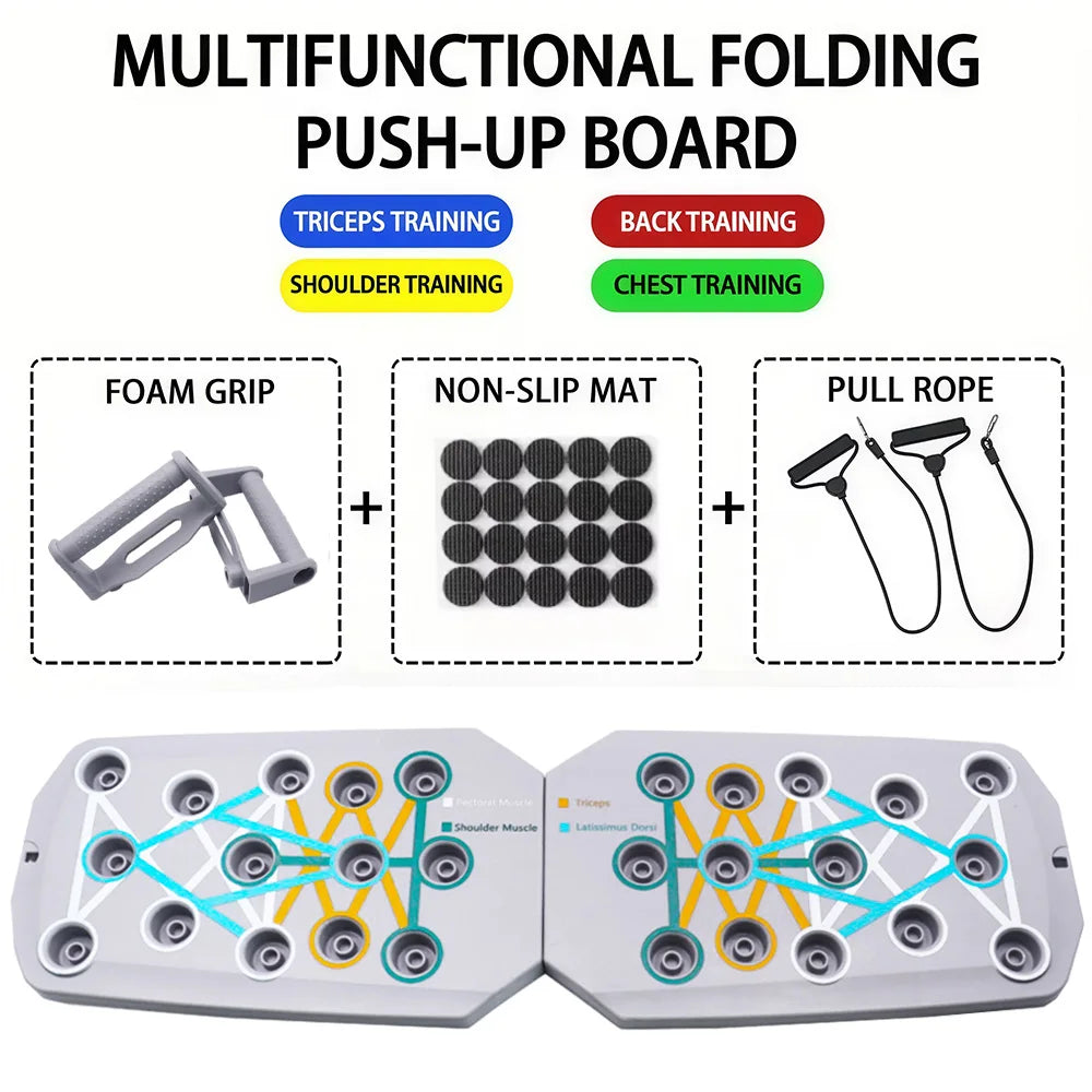 Transform Your Workout with the Portable Multifunctional Push-Up Board Set - Ideal for Strength Training and Body Sculpting