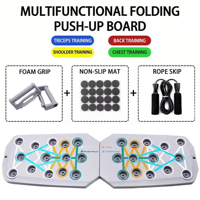 Transform Your Workout with the Portable Multifunctional Push-Up Board Set - Ideal for Strength Training and Body Sculpting